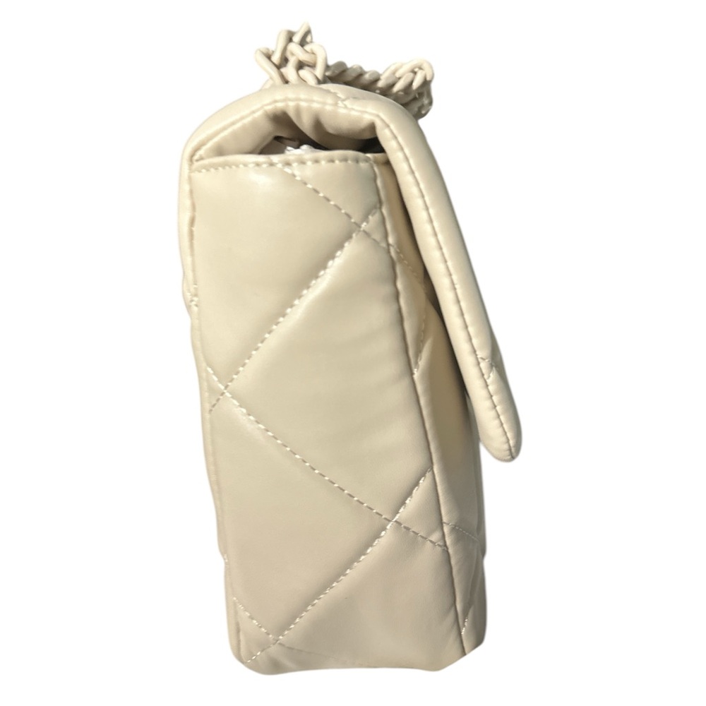 NWT Gilda Paris cream quilted leather shoulder bag brand new nice - Picture 4 of 13